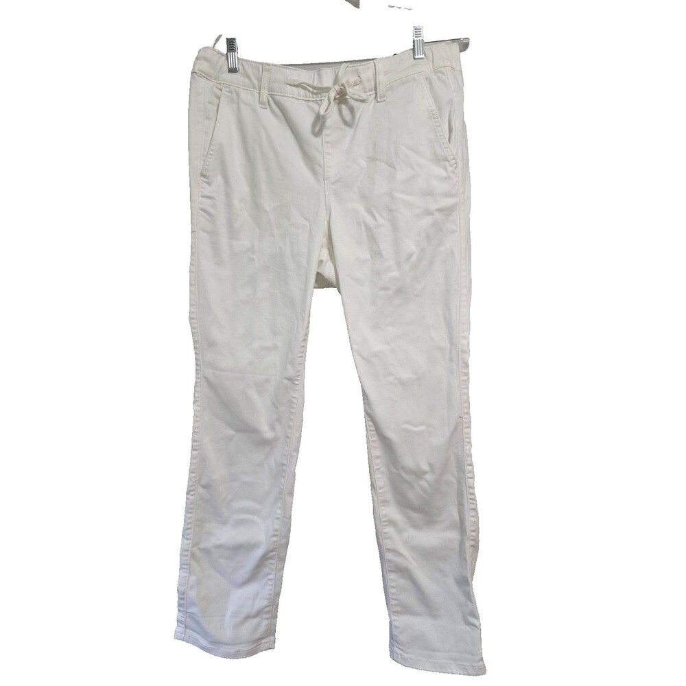 Torrid Jeans Womens 1 White Weekend Boyfriend Pull On Straight Mid Rise NWT
